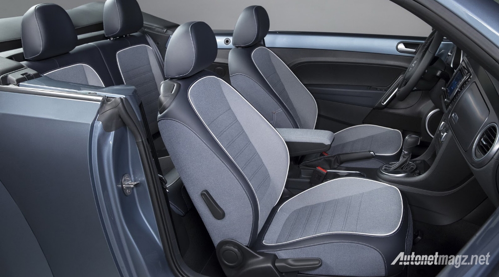 International, VW-Beetle-Denim-2016-interior: VW Bettle Denim Edition Tampil Dengan Gaya Klimis Dan Rapi