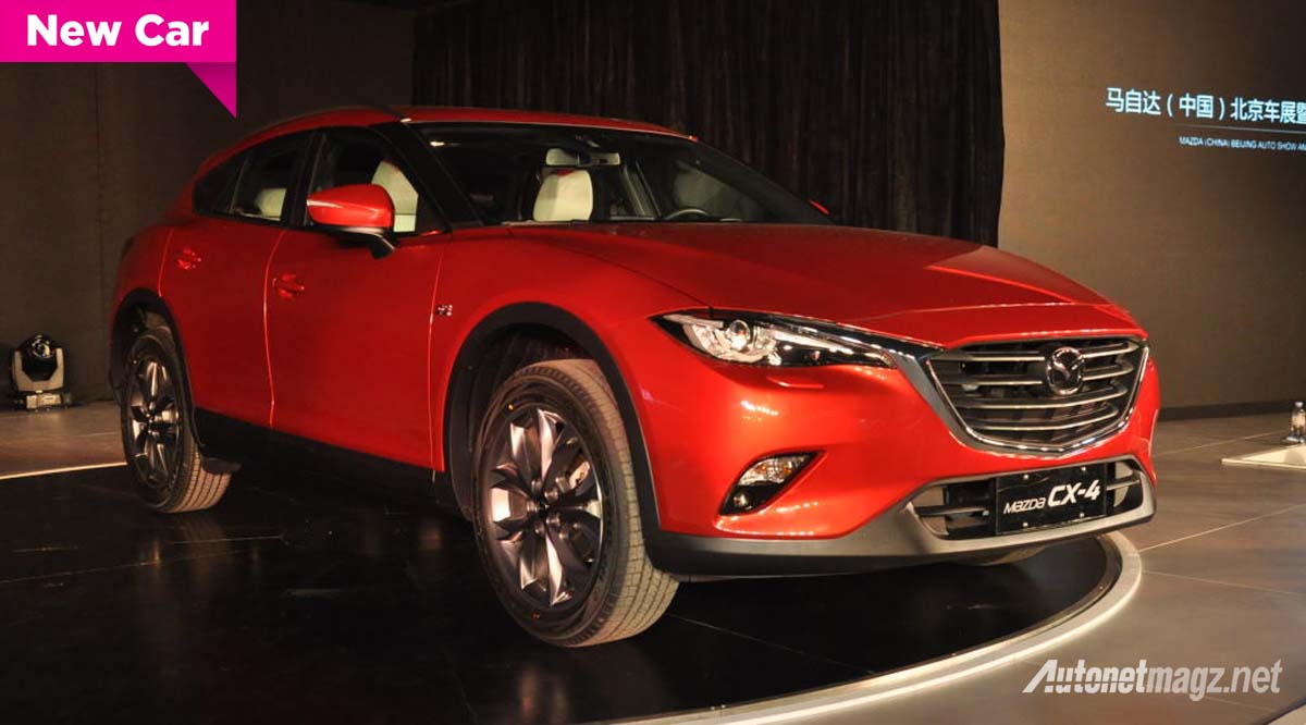 International, Mazda-CX4-2016-front: Begini Tampilan Mazda CX-4, Crossover Mazda Beratap Landai