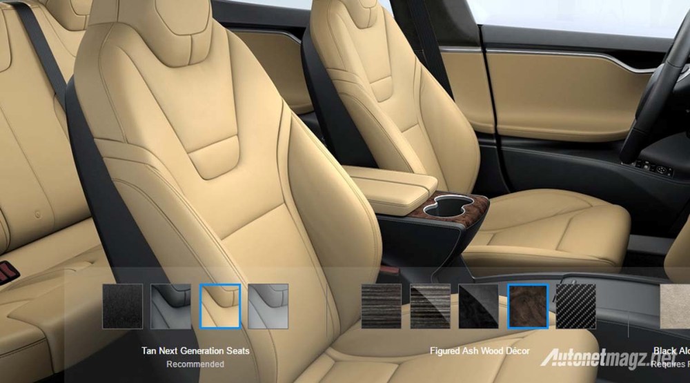 International, Tesla-Model-S-2017-interior-beige: Tesla Model S 2017 Facelift Kini Tampil Tanpa Grille Kumis