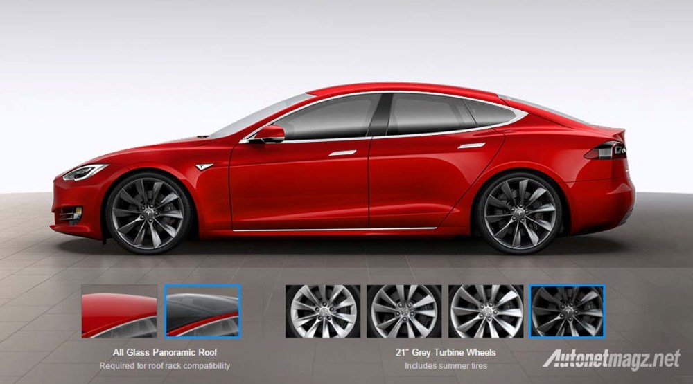 International, Tesla-Model-S-2017-side: Tesla Model S 2017 Facelift Kini Tampil Tanpa Grille Kumis