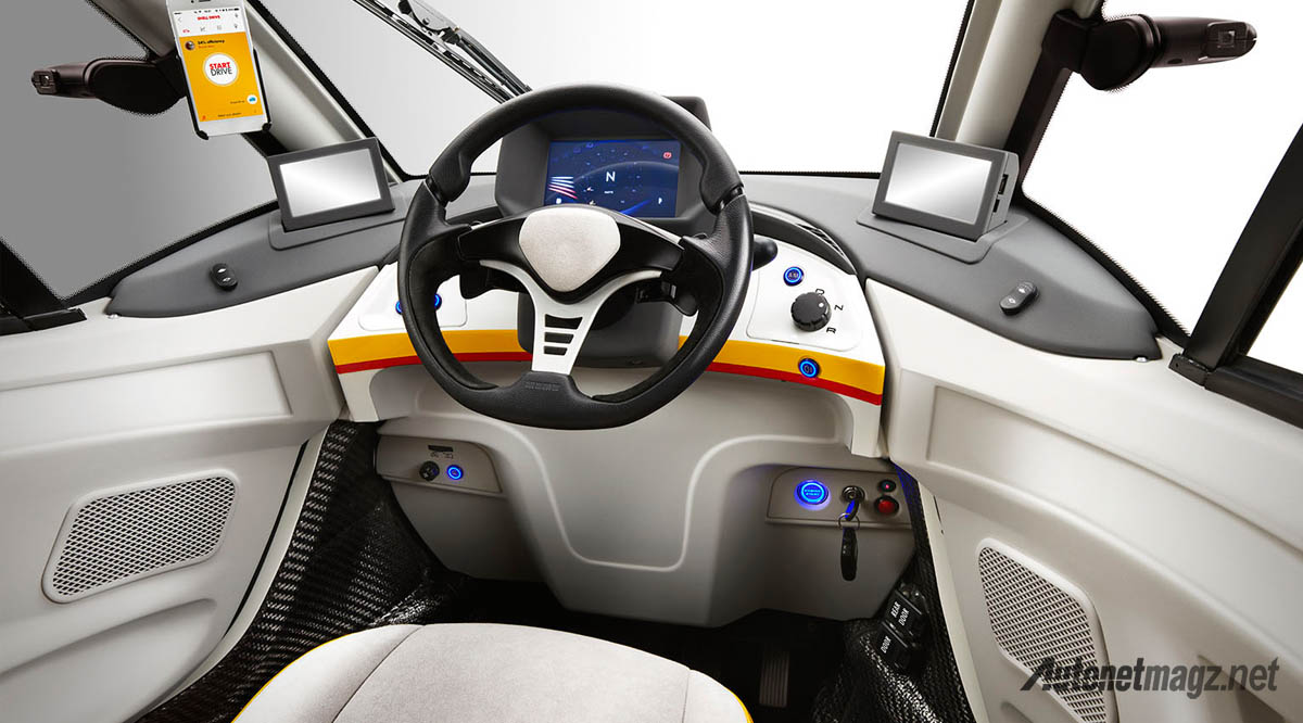 Berita, mobil konsep shell dashboard: Inilah Mobil Konsep Buatan Shell : Dibantu Perancang McLaren F1, Bisa Capai 38 Km/Liter