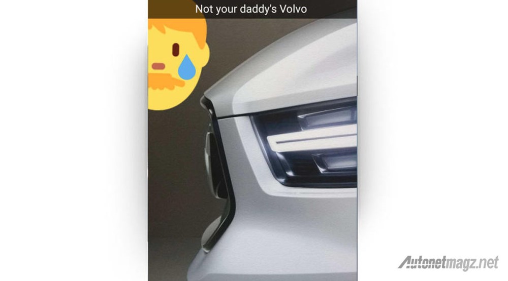 International, Volvo-V40-Concept-teaser-snapchat: Teaser Volvo V40 dan XC40 Concept Muncul, Debut Bulan Mei