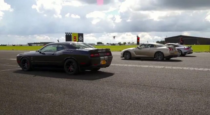 Dodge Challenger Hellcat VS Porsche 911 Turbo S VS Nissan GT-R, Siapa Menang?