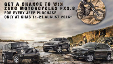 Beli Jeep, Gratis Motor Listrik Zero di GIIAS 2016 Beli Jeep, Gratis Motor Listrik Zero di GIIAS 2016