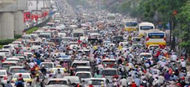 kemacetan lalu lintas hanoi vietnam
