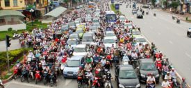 kemacetan lalu lintas hanoi vietnam