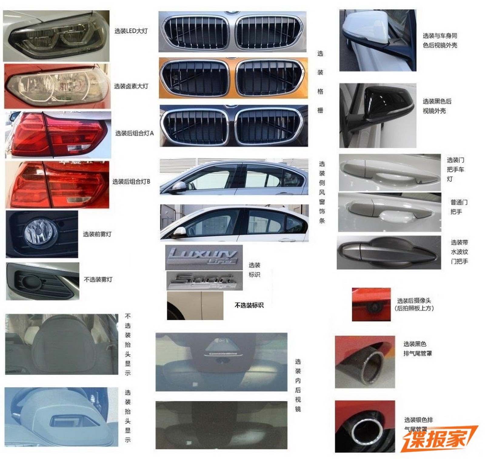 detail aksesoris bmw 1 series sedan china