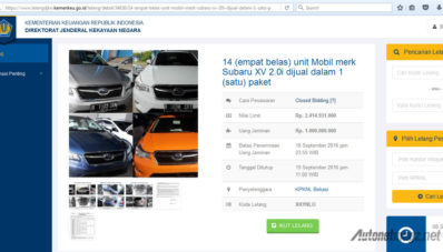 Kantor Bea Cukai Segera Lelang 14 Unit Subaru XV, Tertarik? Kantor Bea Cukai Segera Lelang 14 Unit Subaru XV, Tertarik?