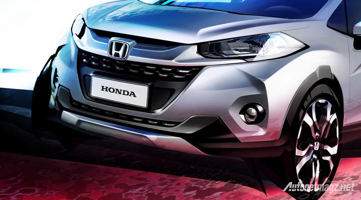 Honda, front-fascia-honda-wr-v: Sketsa Resmi Honda WR-V Dirilis, Meluncur Pertengahan November