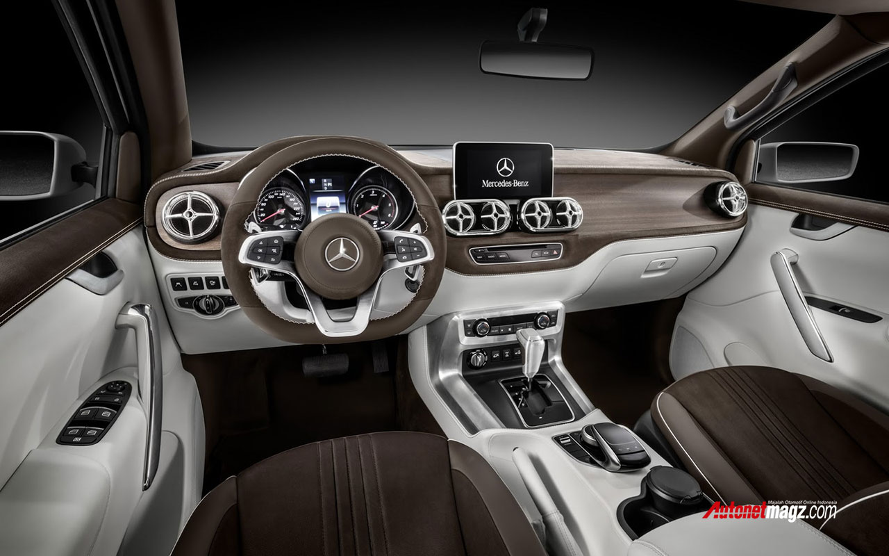 Berita, x-class-interior: Pikup Mercedes Benz X Class Mulai Terkuak