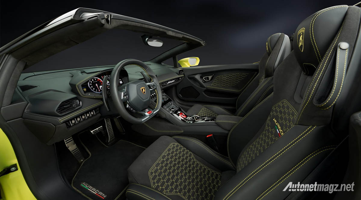 International, lamborghini-huracan-lp580-2-spyder-interior: Lamborghini Huracan Spyder LP580-2, Janjikan Sensasi Lebih Liar