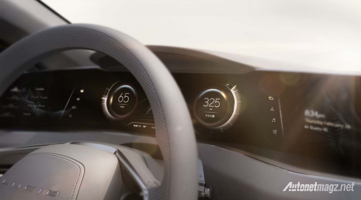 International, lucid air instrument screen: Lucid Air, Sedan Listrik 1.000 hp Siap Mengganggu Kiprah Tesla