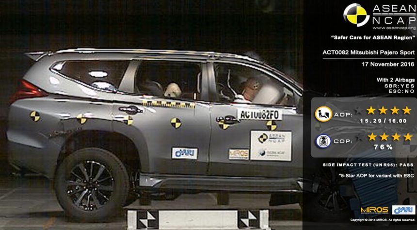 Mitsubishi Pajero Sport Cetak 5 Bintang di ASEAN NCAP Mitsubishi Pajero Sport Cetak 5 Bintang di ASEAN NCAP