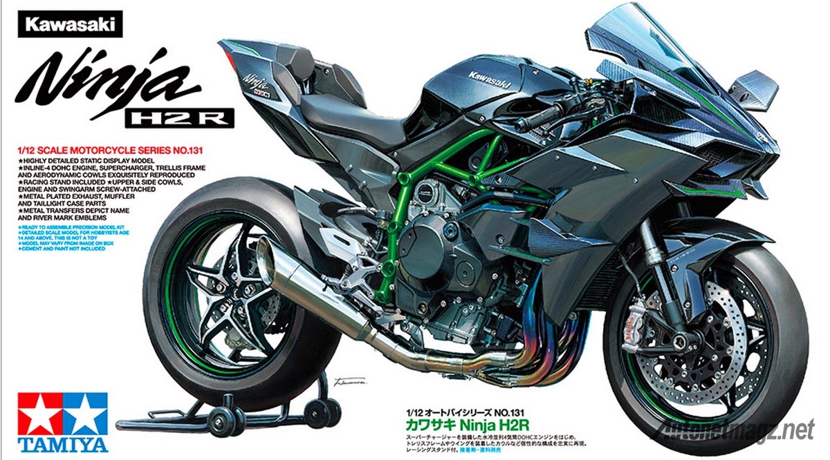 Hot Stuff, model-kit-kawasaki-ninja-h2r-tamiya: Tamiya Rilis Model Kit Kawasaki Ninja H2R Skala 12, Sikat!