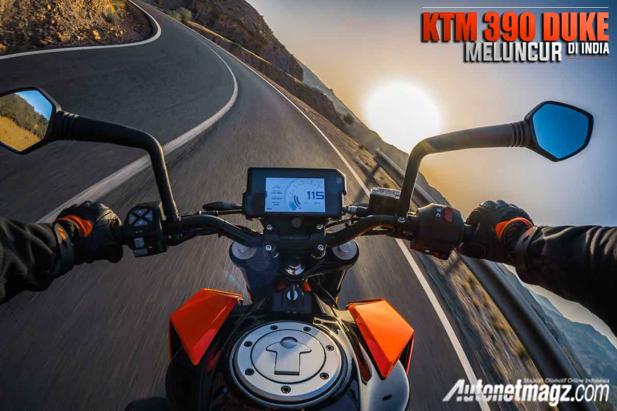 KTM, 2017-KTM-Duke-390-instrument-panel-and-handlebar: KTM Duke 390 Launching di India Minggu Depan, Indonesia Kapan?