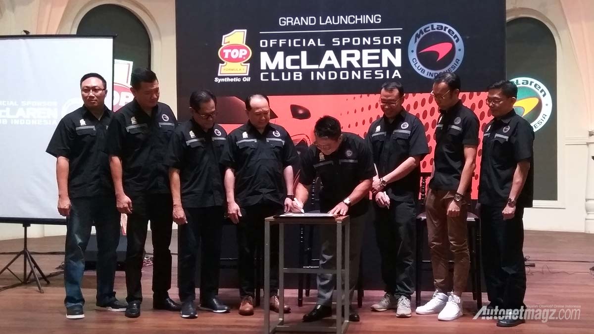 Mclaren, McLaren Club Indonesia di sponsori Top1 Oil: McLaren Club Indonesia Mendapat Dukungan dari Top 1 Oil