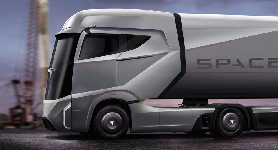 Mobil Konsep, Tesla-Semi-rendering-1: Elon Musk : Revolusi Transportasi Kargo dari Tesla 18-24 bulan lagi