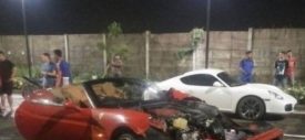 ferrari california t and bmw 640i gran coupe crash indonesia