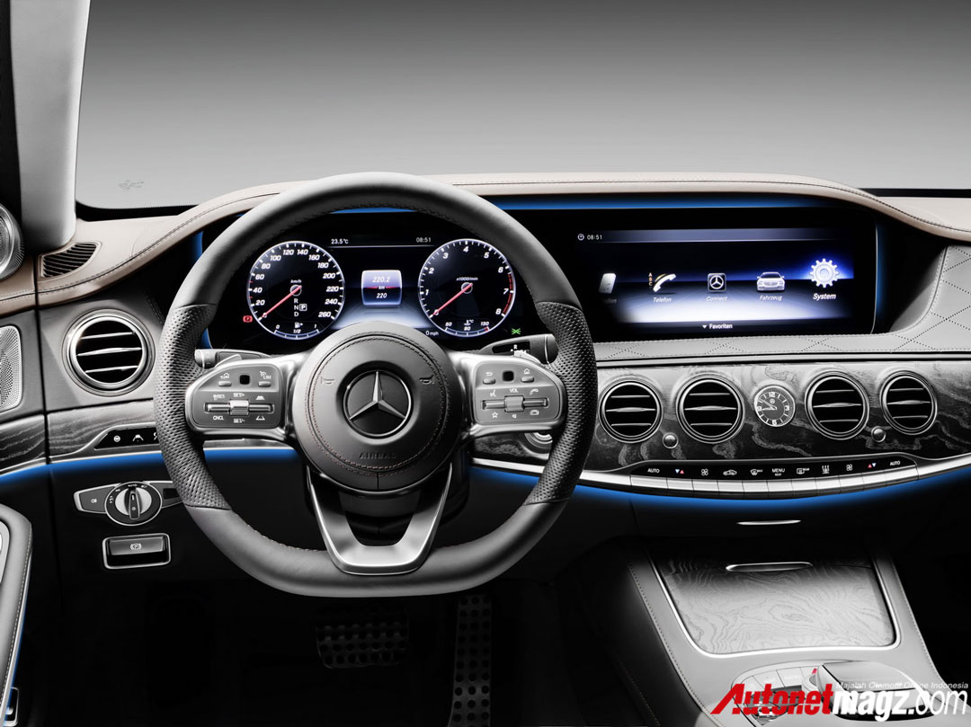Mercedes-Benz, Cockpit-View-Interior-Mercedes-Benz-S-Class-Faclift-2017: Mercedes-Benz S-Class Facelift 2017 Hadir Dengan Segudang Teknologi Baru!