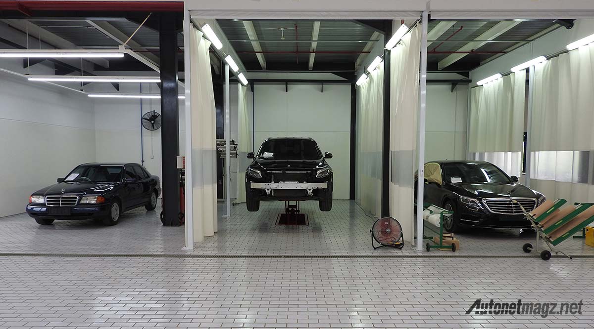 Mercedes-Benz, fasilitas reparasi dan perbaikan mercedes benz indonesia pamulang: Mercedes-Benz Indonesia Pamerkan Fasilitas Body & Paint Centre Barunya