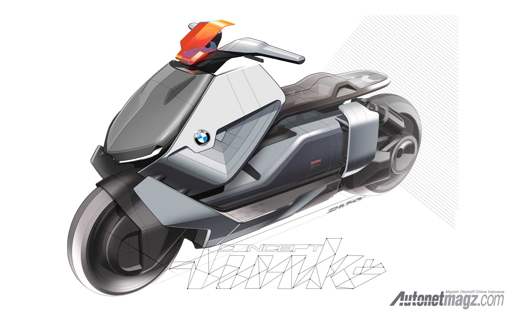 Berita, BMW Motorrad Concept Link e Scooter sketch: BMW Motorrad Concept Link, Motor Masa Depan BMW