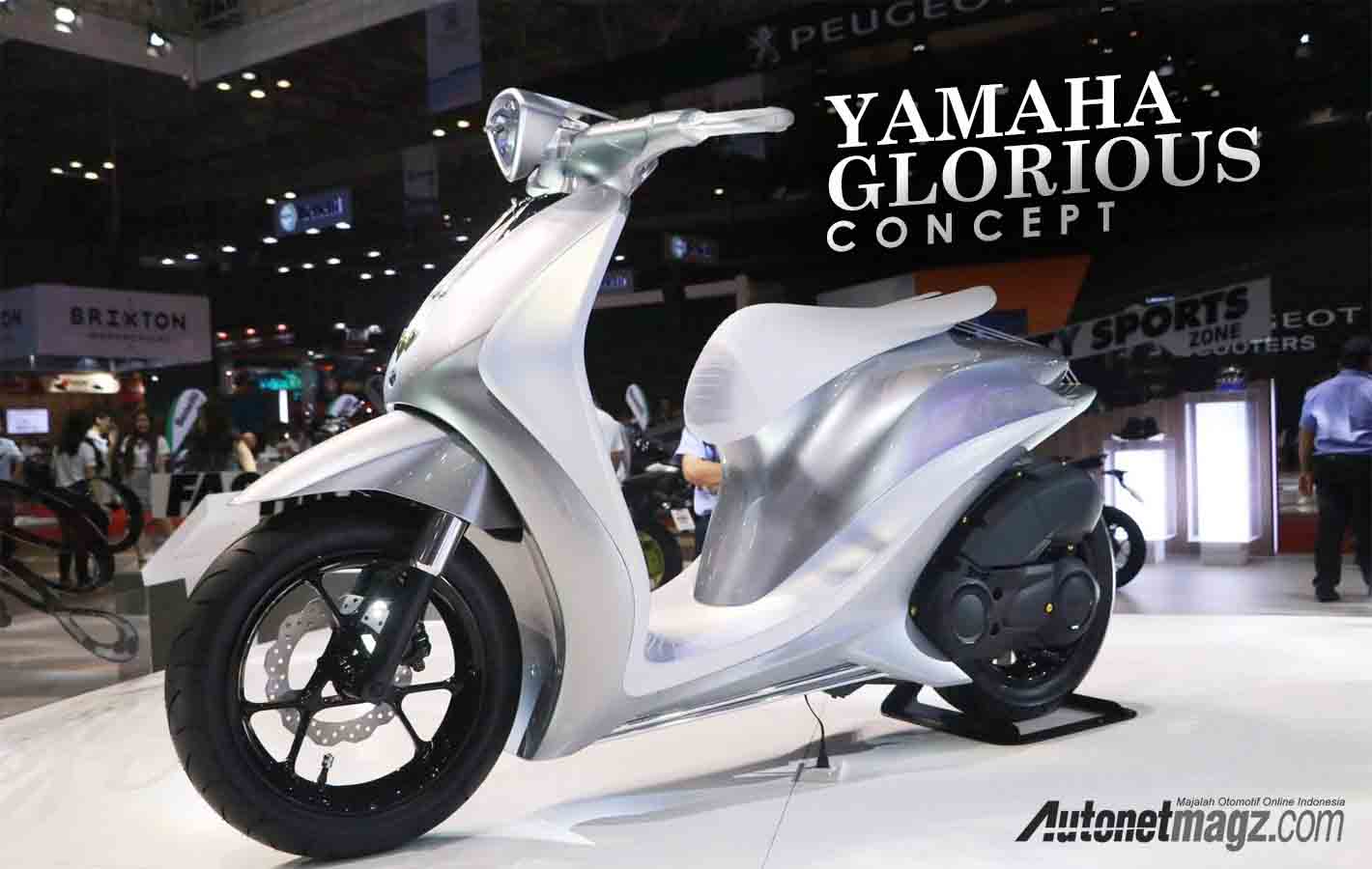 Berita, cover yamaha glorious: Yamaha Perkenalkan Glorious Concept, Skutik Cantik Nan Futuristis