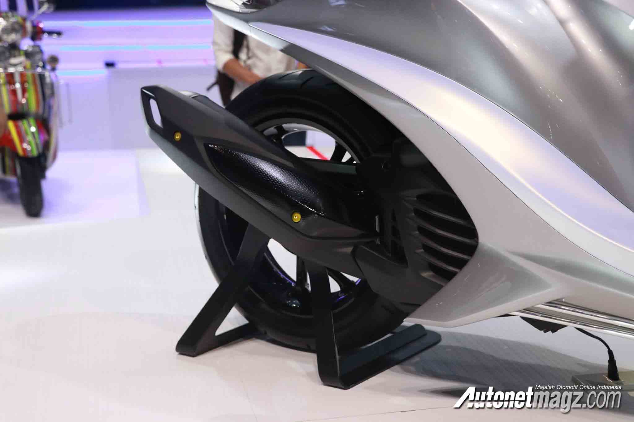 Berita, kaki kaki Yamaha Glorious: Yamaha Perkenalkan Glorious Concept, Skutik Cantik Nan Futuristis
