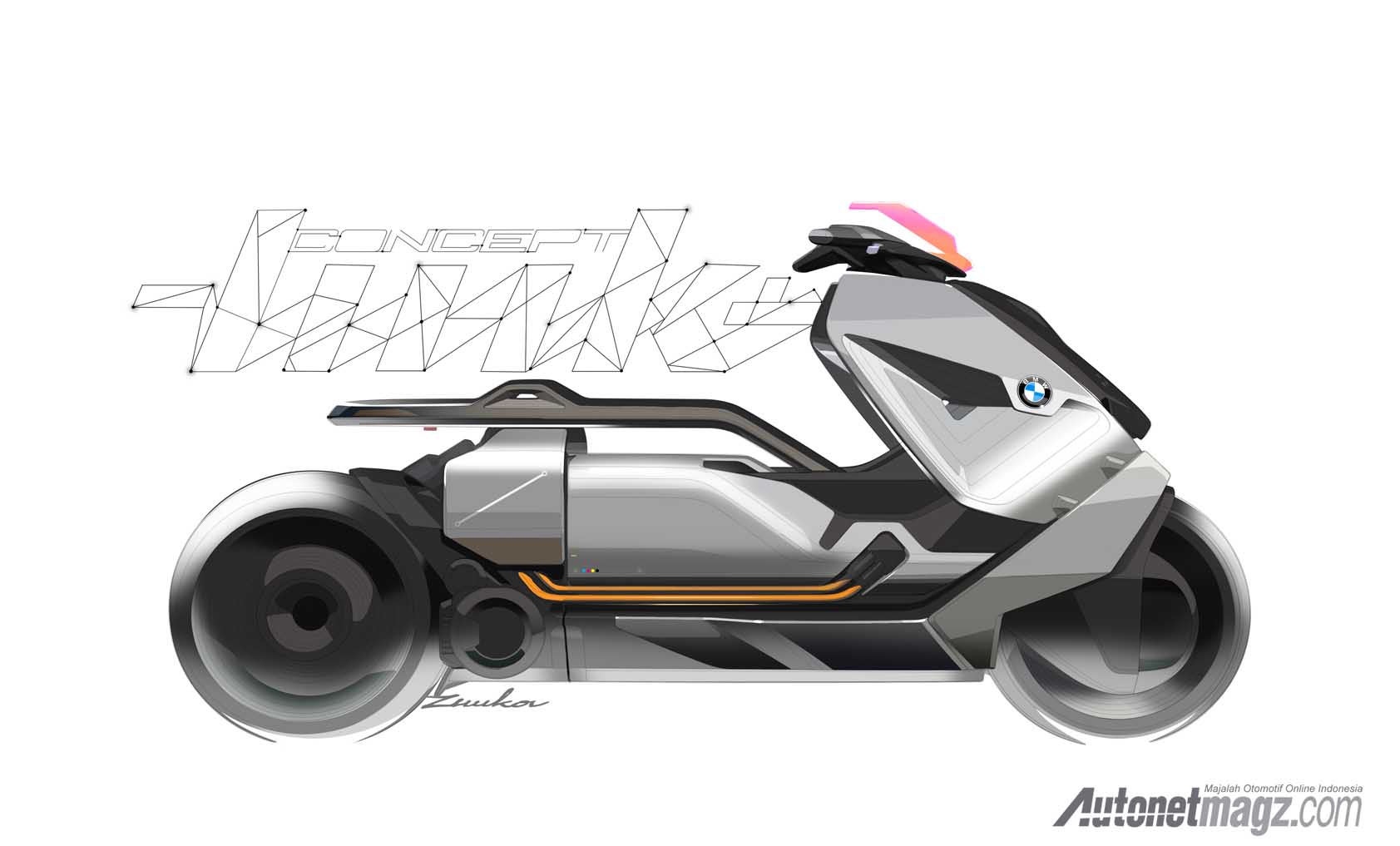 Berita, sketsa BMW Motorrad Concept Link e Scooter: BMW Motorrad Concept Link, Motor Masa Depan BMW