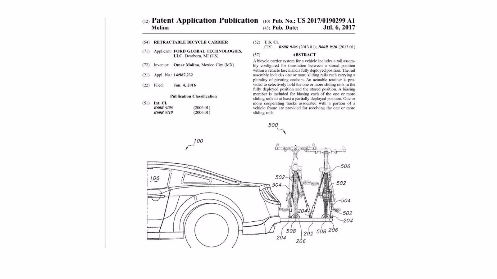 Ford, Ford-Patents-Retractable-Bike-Rack-1: Sebuah Mustang dengan Rak Sepeda? Eits Bukan Sembarang Rak Sepeda Lho..