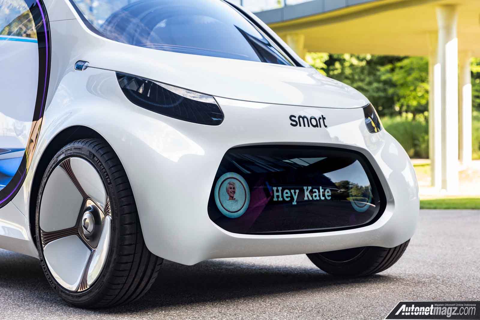 Berita, sisi depan Smart Vision EQ Concept: Smart Vision EQ Concept, Mobil Full Autonomous Two Seater