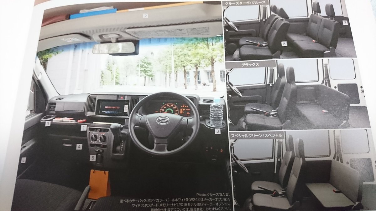 Berita, interior Daihatsu Hijet Cargo 2017: Bocoran Brosur Daihatsu Hijet Cargo & Daihatsu Atrai Terbaru di Jepang