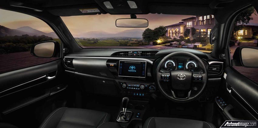 Berita, interior Toyota Hilux Revo Facelift: Toyota Hilux Facelift Meluncur Tanpa Upgrade Fitur dan Mesin