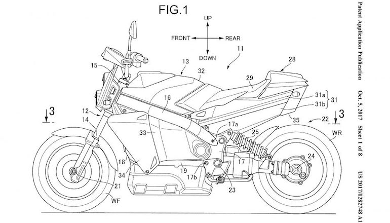 Honda, paten motor fuel cell hidrogen honda: Honda Patenkan Rancangan Motor Bermesin Fuel Cell, Baby Grom?