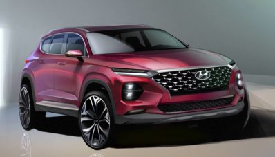 Sketsa Hyundai Sante Fe 2019, Mukanya Mirip Kona! Sketsa Hyundai Sante Fe 2019, Mukanya Mirip Kona!