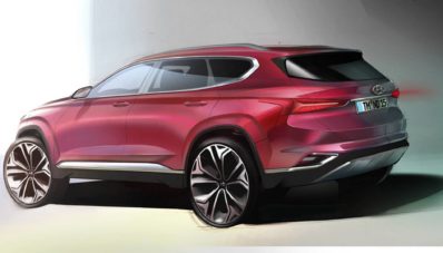 Sketsa Hyundai Sante Fe 2019, Mukanya Mirip Kona! Sketsa Hyundai Sante Fe 2019, Mukanya Mirip Kona!