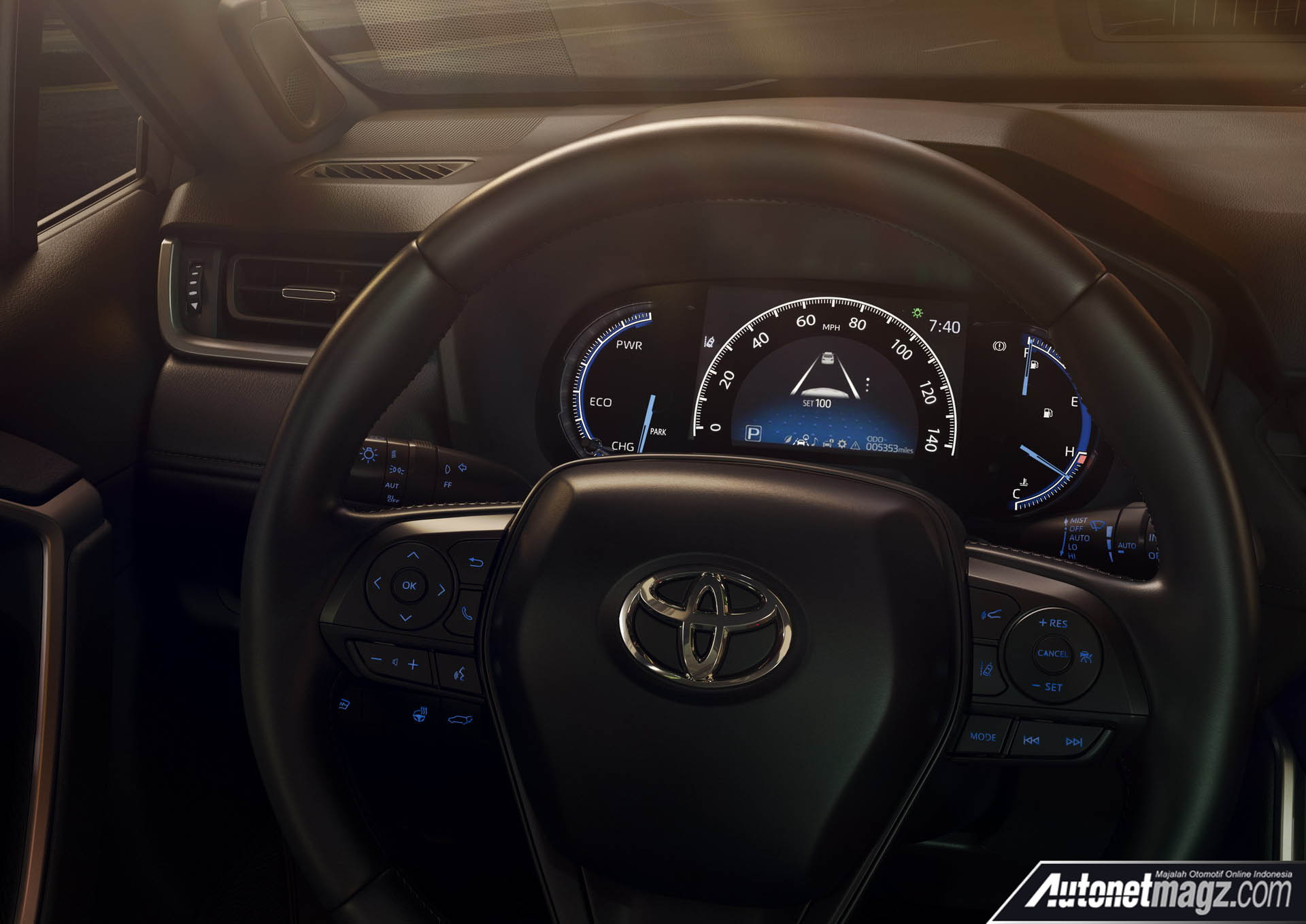 Berita, Toyota Rav4 2019 panel instrumen: Toyota RAV4 2019 Diperkenalkan, Pakai Desain Agresif Ala FT-AC