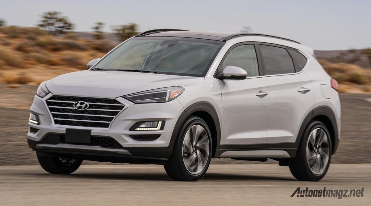 Hyundai, hyundai tucson 2019 facelift: Hyundai Tucson Facelift 2019, Gaya Lebih Tajam dan Mesin Baru