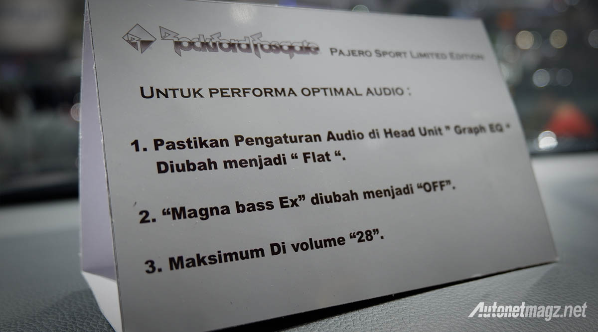 Advertorial, setting audio head unit mitsubishi pajero sport dakar rockford fosgate edition iims 2018 indonesia: Mitsubishi Pajero Sport Rockford Fosgate : Si Kuat Jadi Tambah Memikat