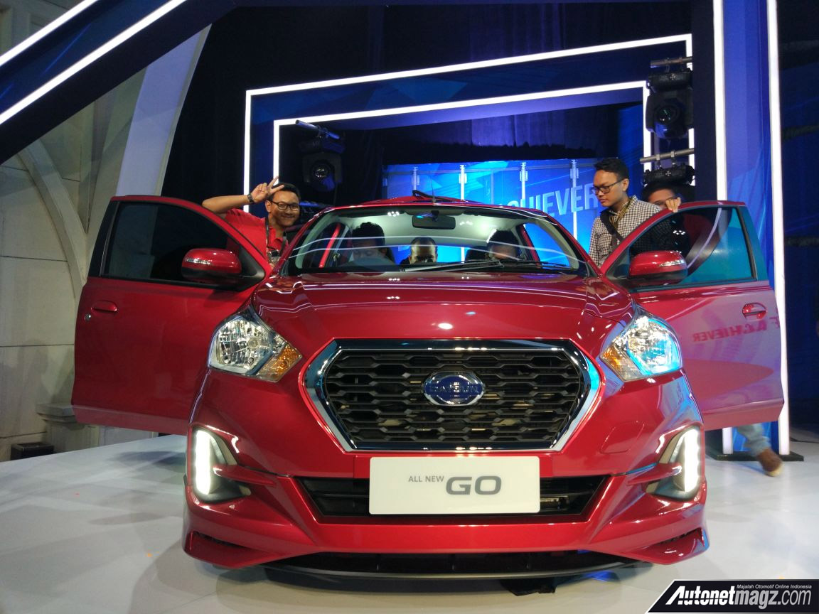 Berita, Sisi depan New Datsun Go: New Datsun Go & Go+ Meluncur, Pakai Transmisi CVT!