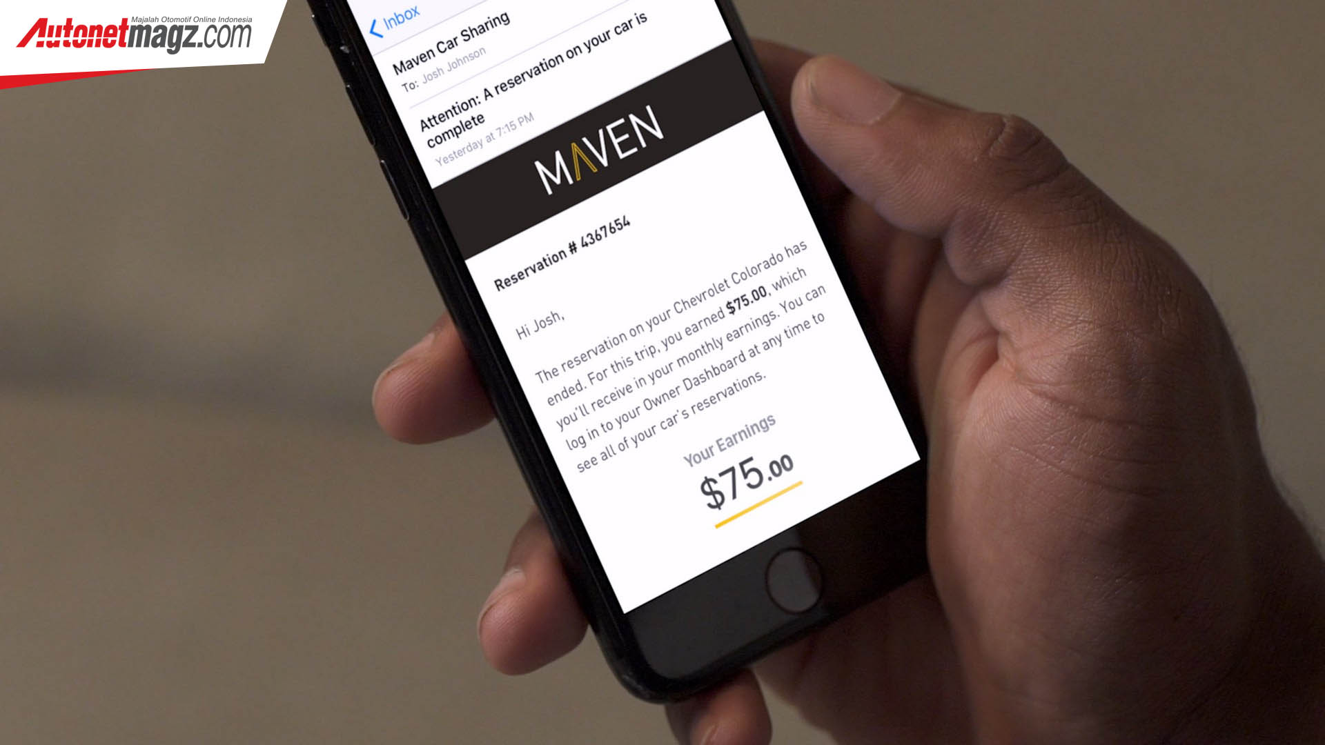 Berita, Reservasi mobil aplikasi Maven: GM Rilis Aplikasi Sewa Kendaraan Milik Konsumennya