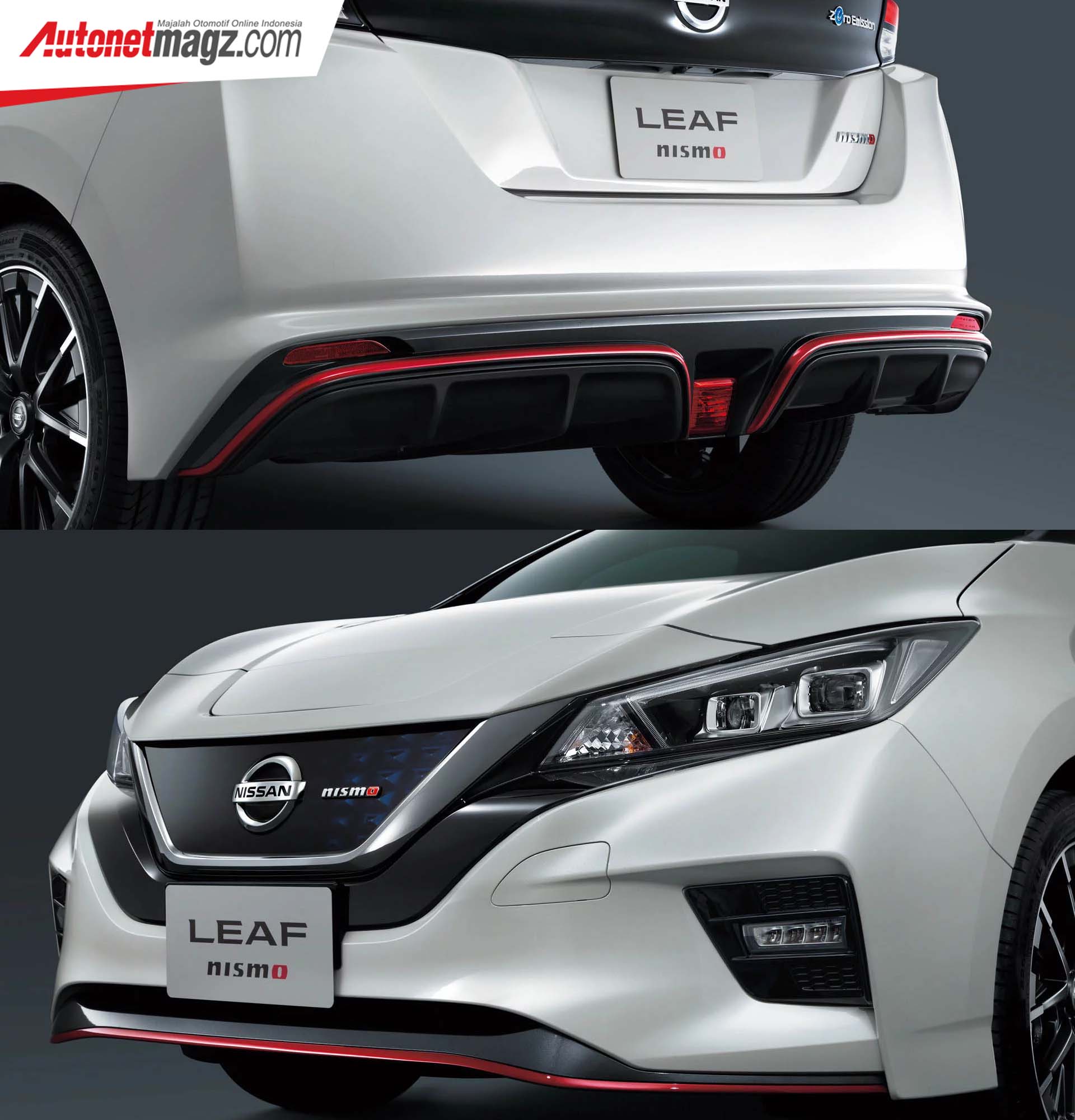 Berita, bumper Nissan Leaf nismo sisi depan: Nissan Leaf Nismo Resmi DIluncurkan, Japan Only!