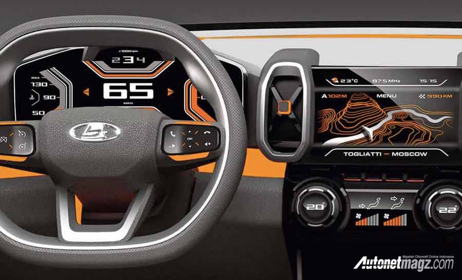 Lada, lada-4×4-vision-concept-dashboard: Lada 4×4 Vision Concept, Masa Depan SUV Lada