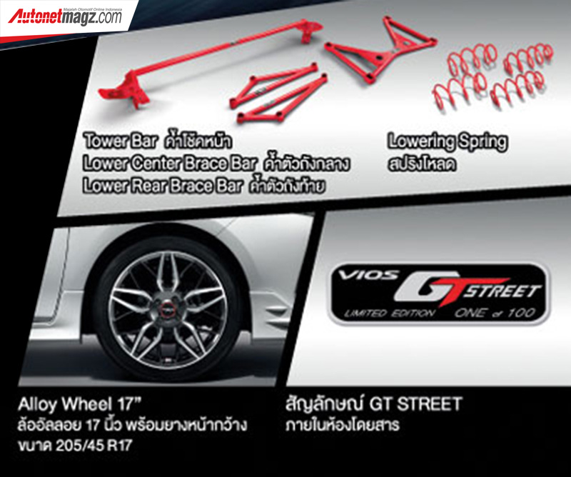 Berita, Spesifikasi Toyota Vios GT Street Thailand: Toyota Vios GT Street : Makin Sporty, Tapi Terbatas 100 Unit Saja