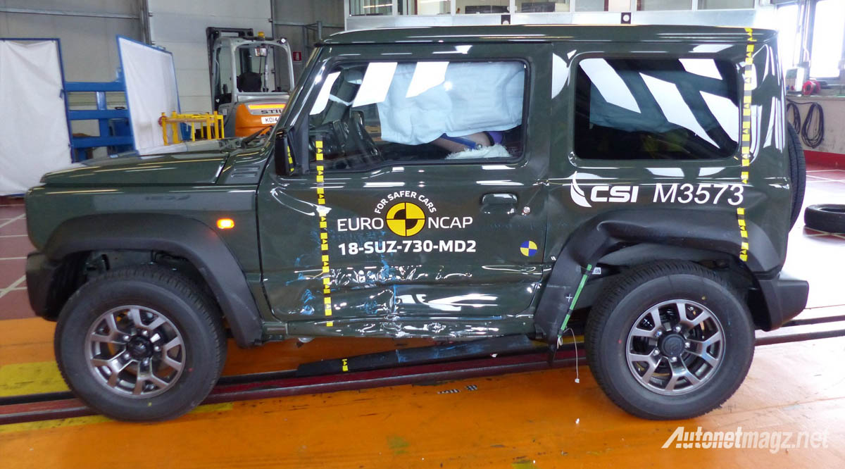 International, suzuki jimny crash test euro ncap: Hasil Tes Tabrak Suzuki Jimny : Jangan Ngarep Banyak