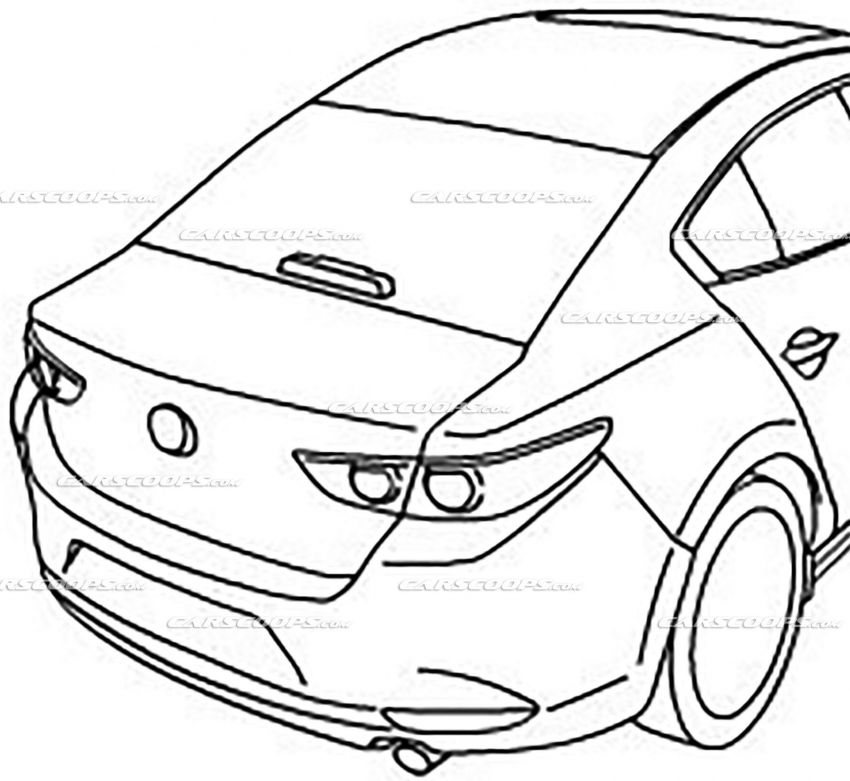 Berita, Ilustrasi All New Mazda 3 SkyActiv-X sisi belakang: Ini Dia Ilustrasi Eksterior Dan Interor Mazda 3 2019
