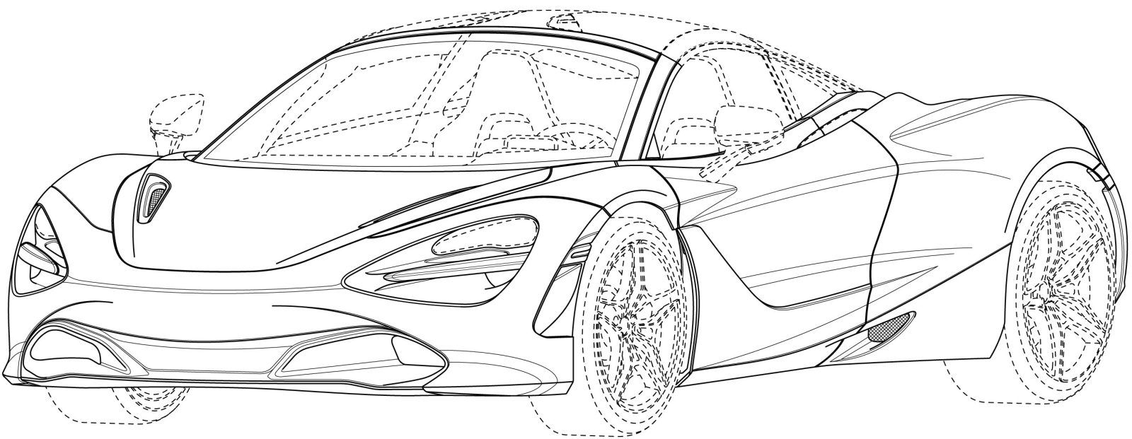 Berita, mclaren-720s-spider-sketch-front-2: Ini Paten McLaren 720S Spider, Muncul Tahun 2019