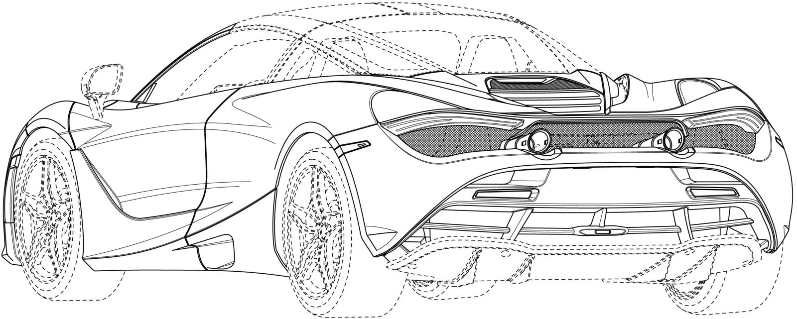 Berita, mclaren-720s-spider-sketch-rear-3: Ini Paten McLaren 720S Spider, Muncul Tahun 2019