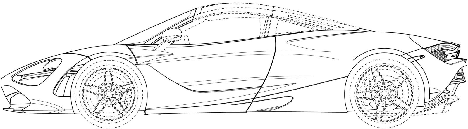 Berita, mclaren-720s-spider-sketch-side-2: Ini Paten McLaren 720S Spider, Muncul Tahun 2019