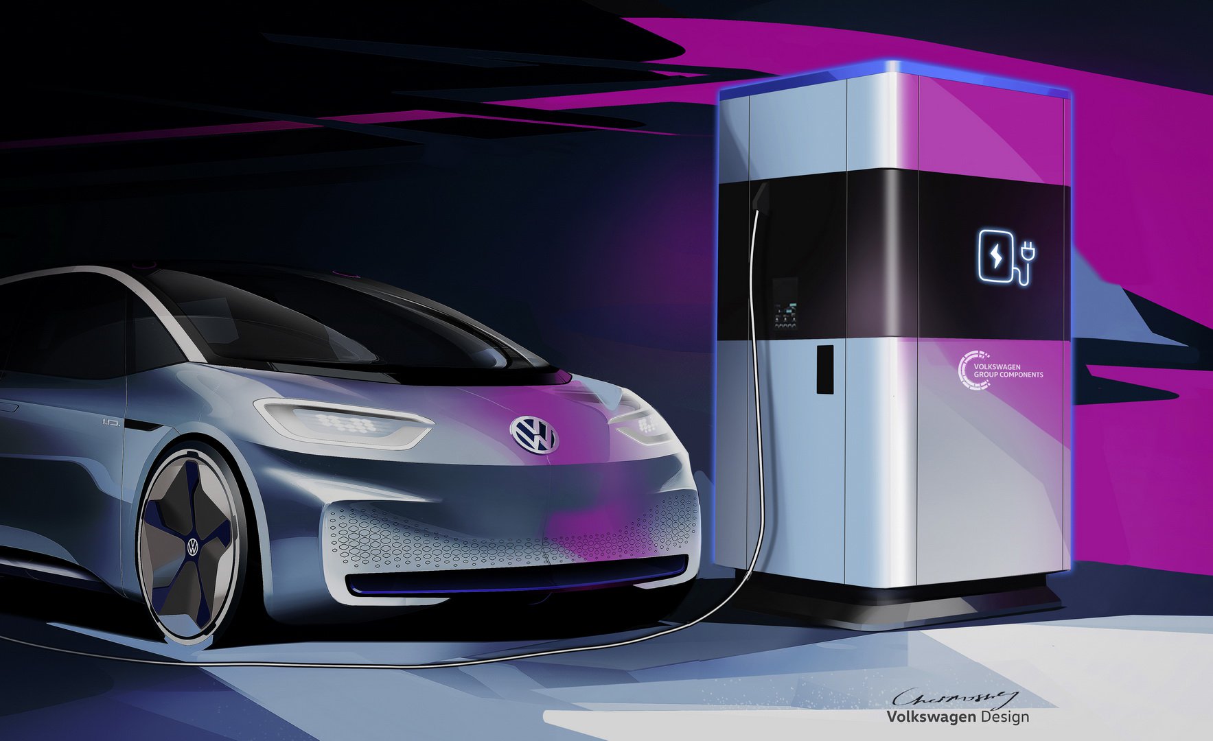 Berita, Mobile Charging Station Volkswagen: Volkswagen Membuat Powerbank Untuk Mobil Listrik, Mulai Produksi di 2020