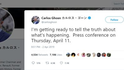 Kena Kasus Baru, Carlos Ghosn Diciduk Polisi (Lagi) Kena Kasus Baru, Carlos Ghosn Diciduk Polisi (Lagi)